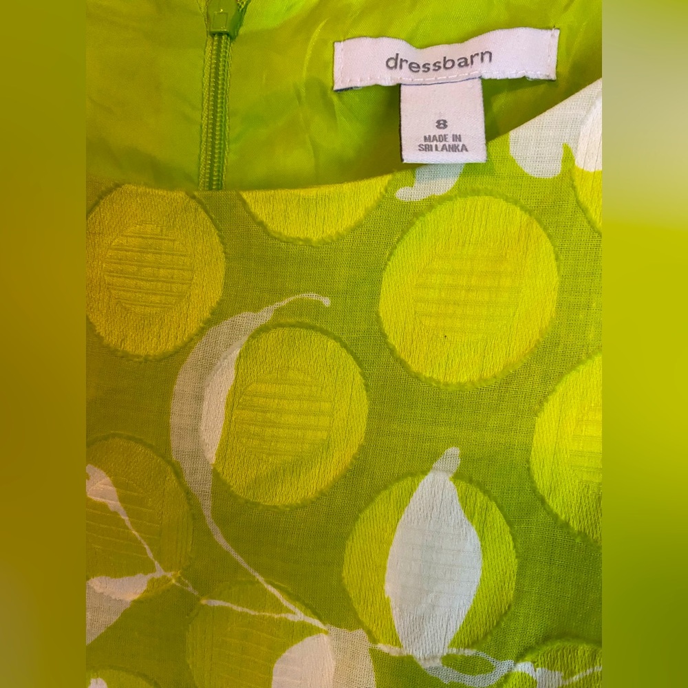 Groovy Lime Green Retro-esque Cap Sleeve Midi Dress *NWOT* - Picture 2 of 5